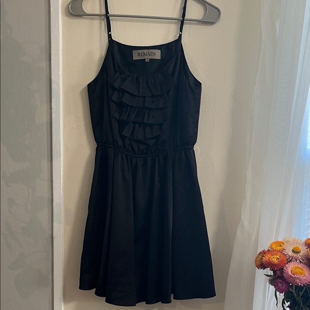 Elegant Black Ruffled Dress